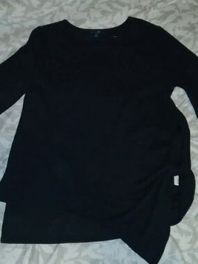 Classic Black Women's Long-Sleeve Blouse